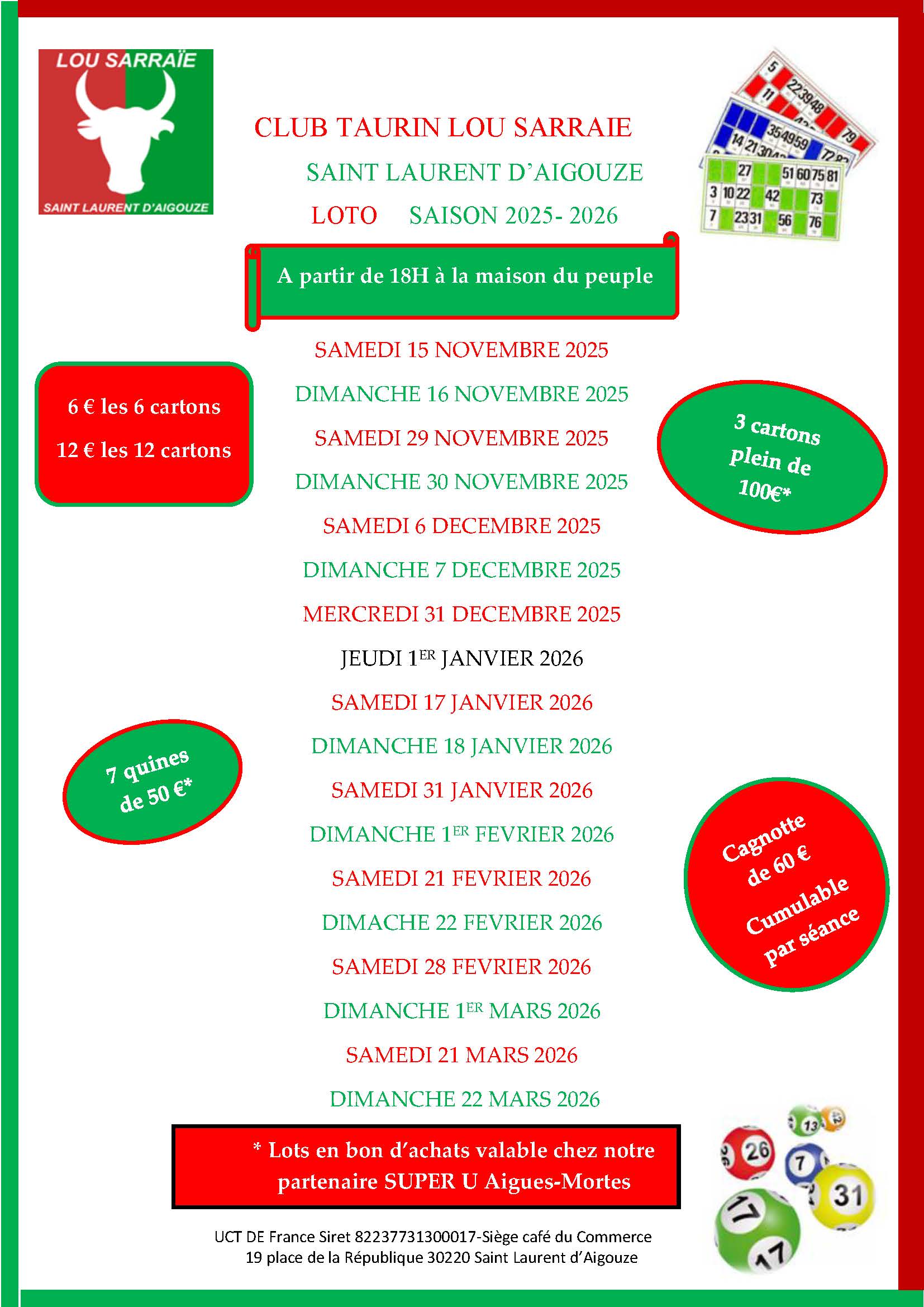 affiche loto jusqu'au 22 MARS 2026