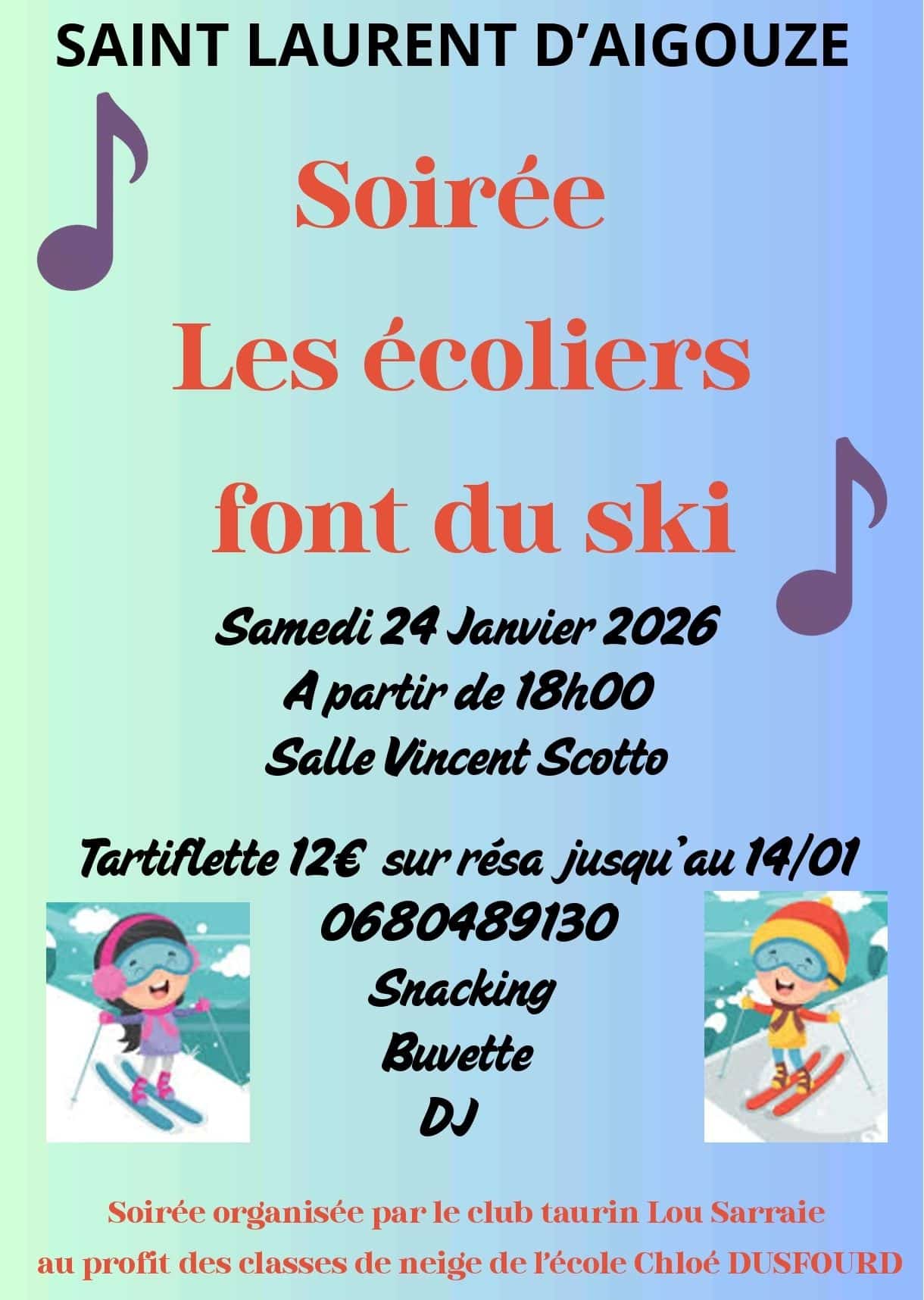 soirée ecole 24 janvier