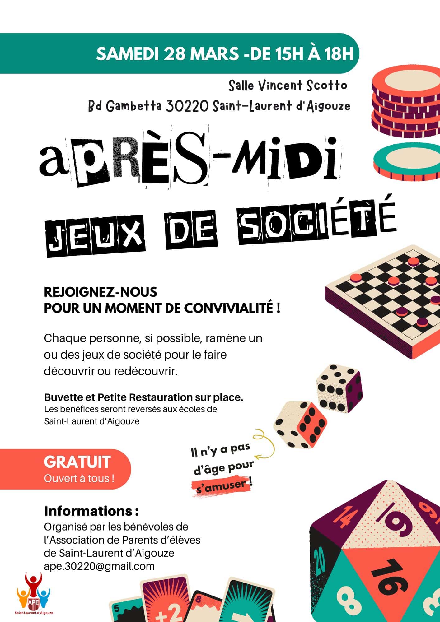 Apresmidi jeux de société Affiche