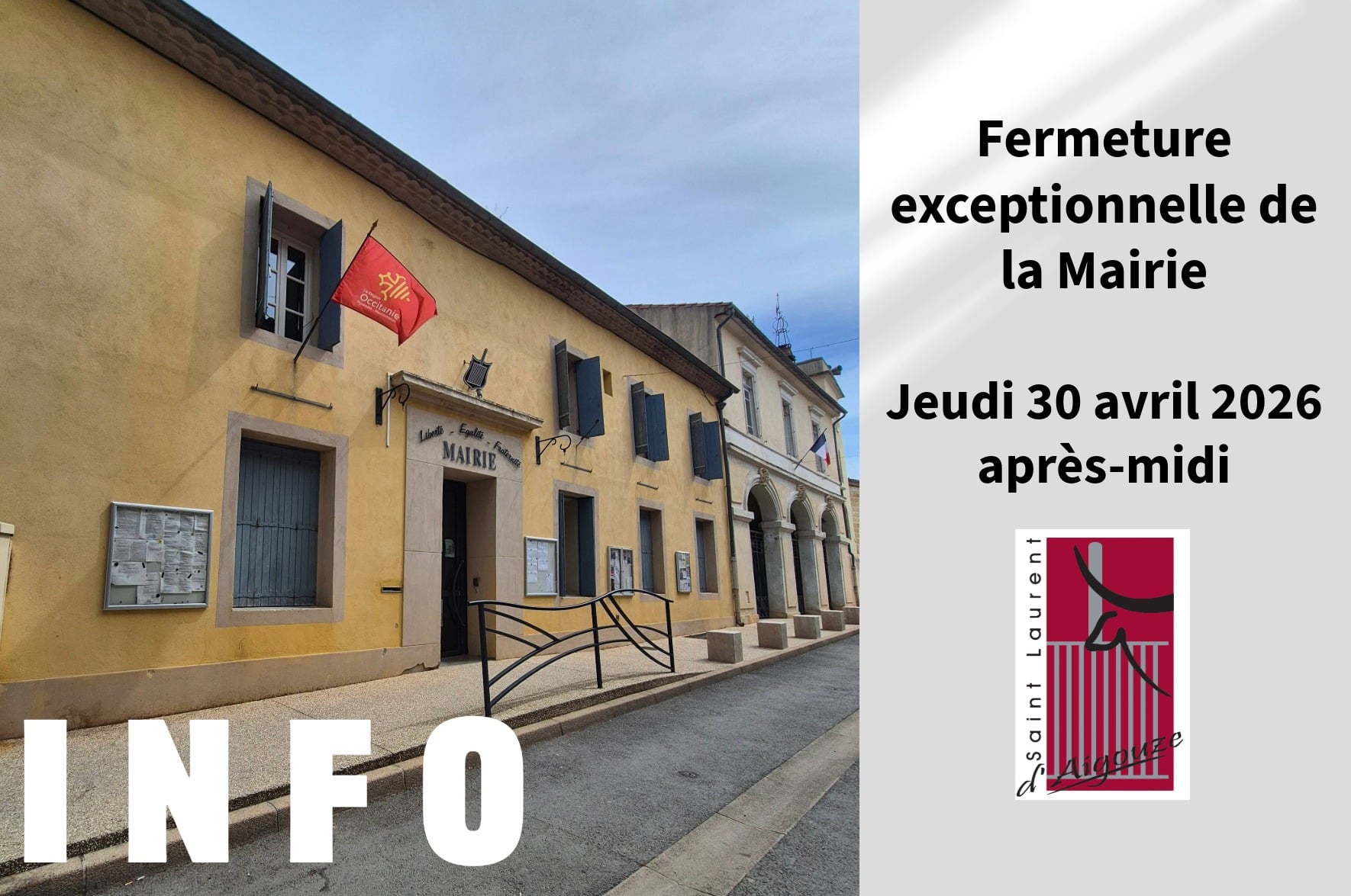 Fermeture mairie 30 04