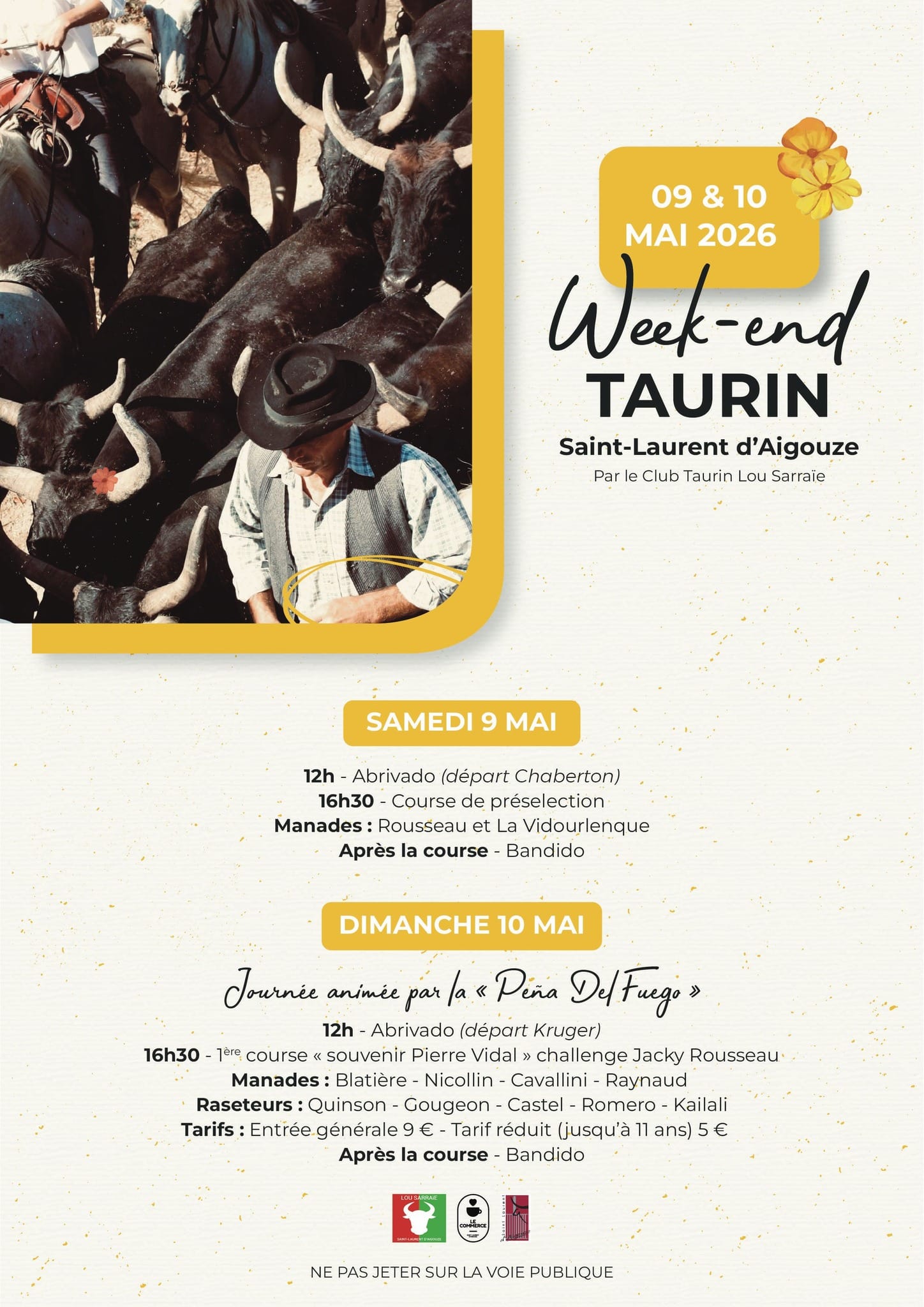 WEEK END 9 ET 10 MAI 2026