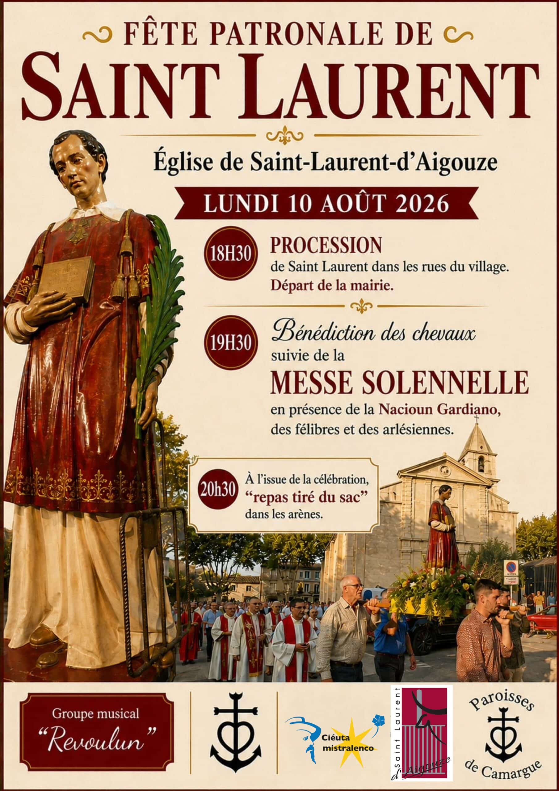 Affiche fête Saint Laurent 2026